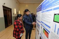 Students discuss research at Birnberg Research Day